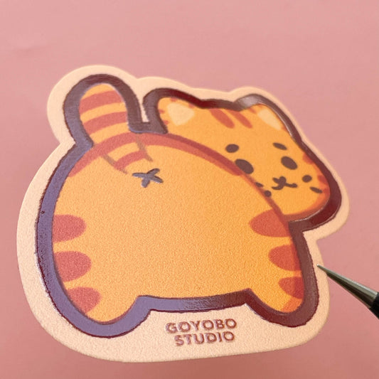 Cat Butt Sticker - Orange Cat